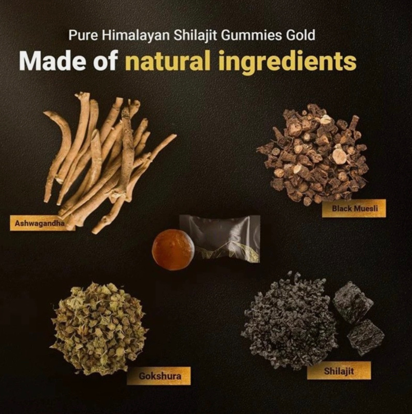Himalayan Shilajit Gold Gummies, 60count