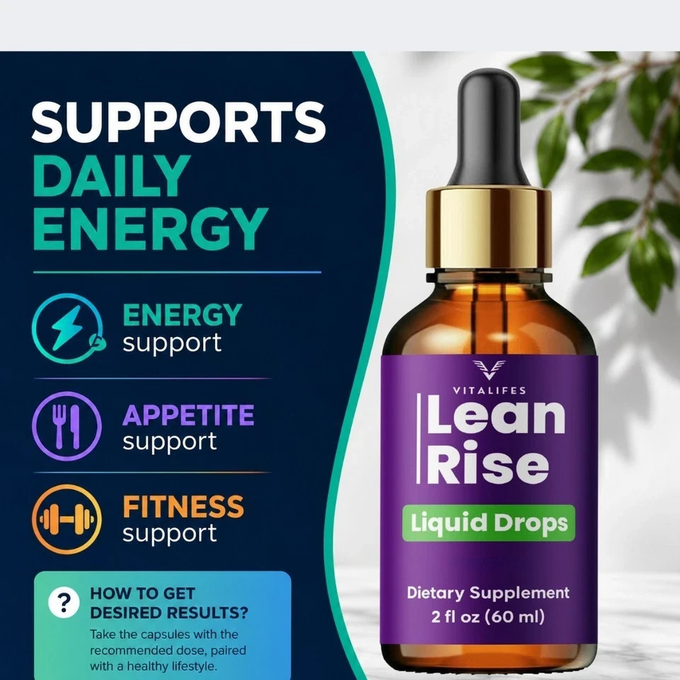 (5 Pack) Lean Rise Drops Natural Health & Fitness Formula Lean Rise 60ml