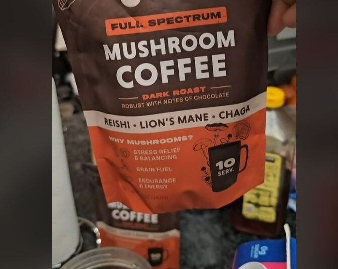 2 Shroomology™ Full Spectrum Mushroom Coffee Dark Roast 5 Oz Non GMO, Vegan,GF