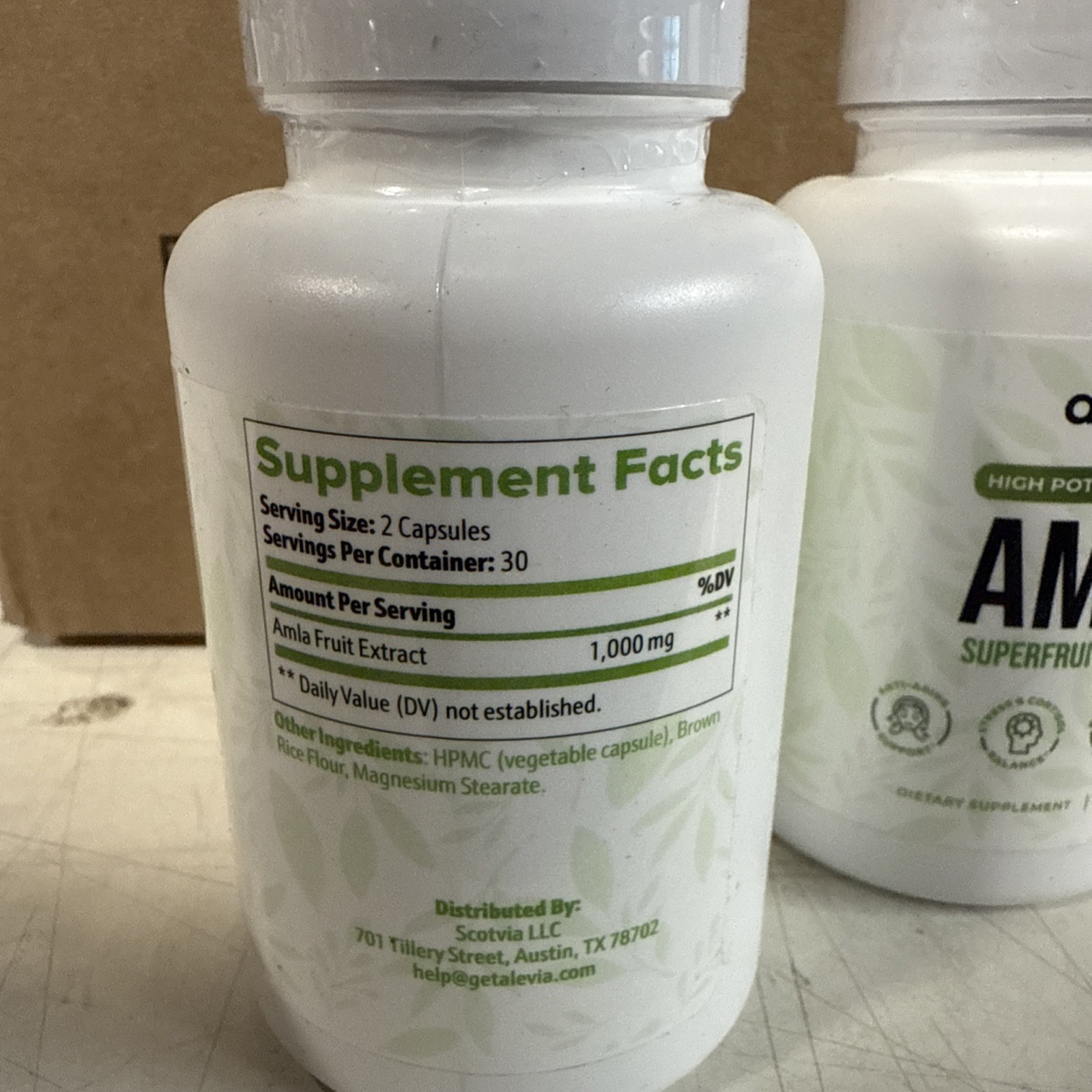 Alevia AMLA Superfruit Extract 60 Caps Each High Potency Formula- 10/27 – 2 Pack