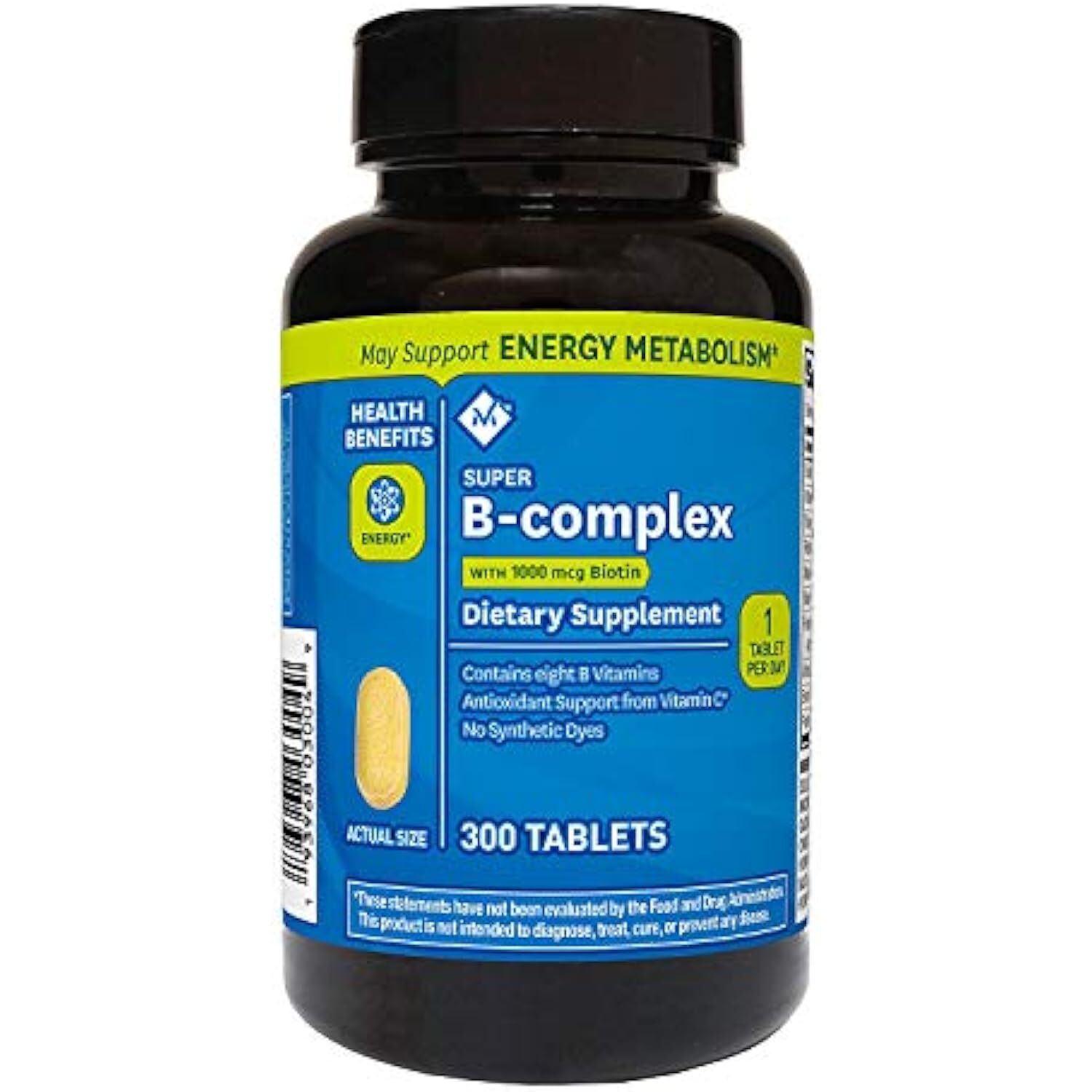 Member’s Mark Super B-Complex with Biotin Vitamin B and Vitamin C (1 Bottle (300