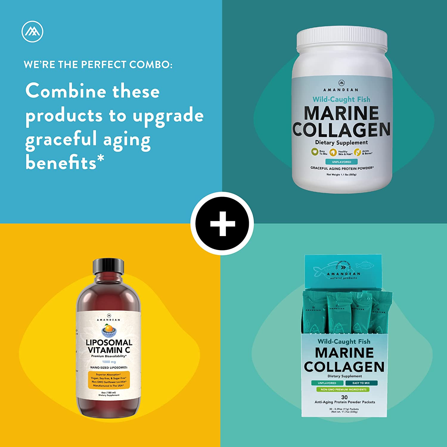 Marine Collagen Powder 17.6 Oz. Wild-Caught Hydrolyzed Fish Collagen Peptides
