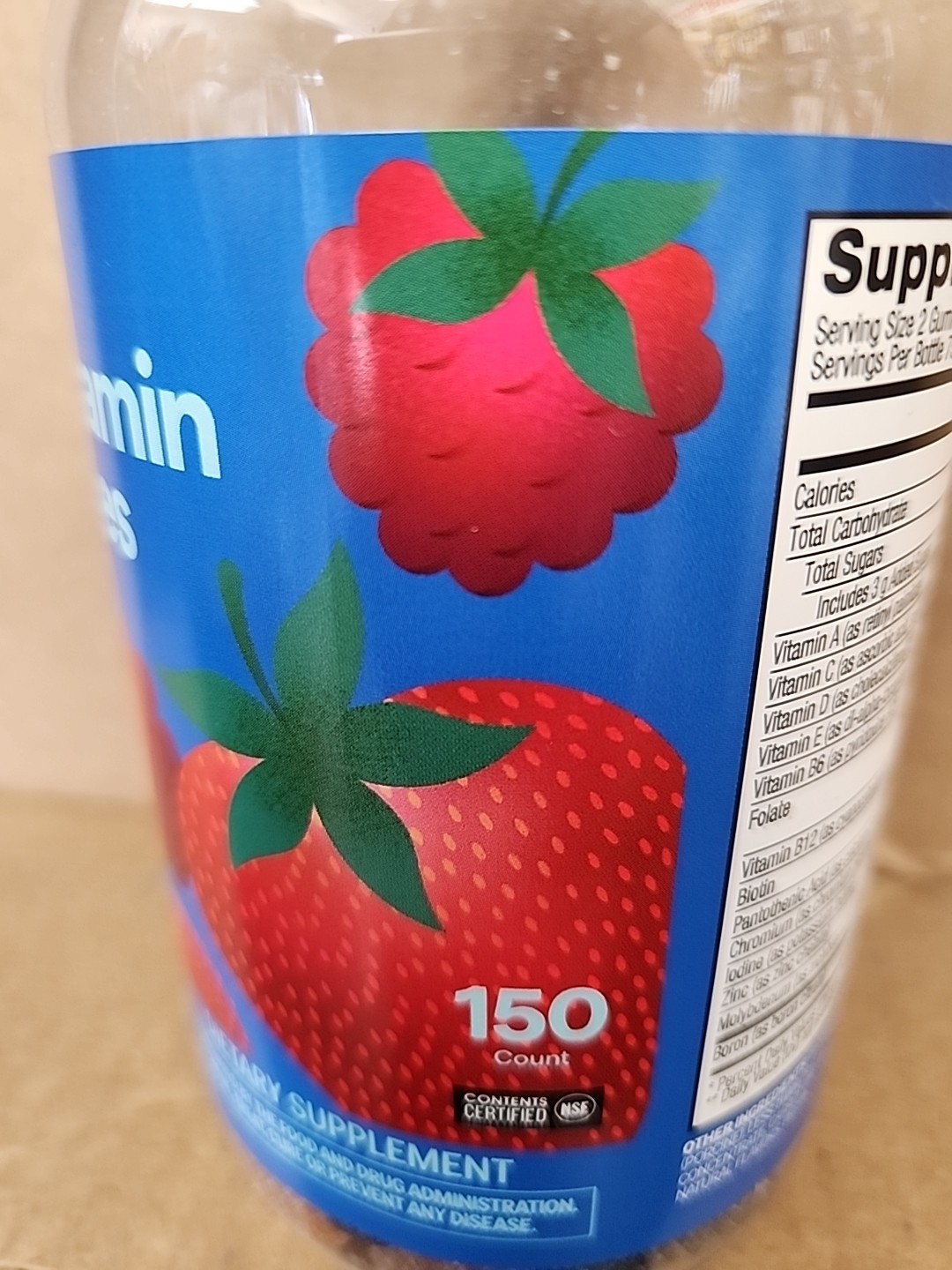 Men’s Multivitamin Gummies Berry/ flavors 150 count in each bottle/1-2-3 packs