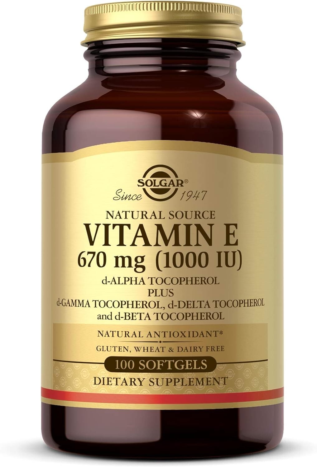 Solgar Vitamin E 670 mg (1000 IU) 1 00 Mixed Softgels