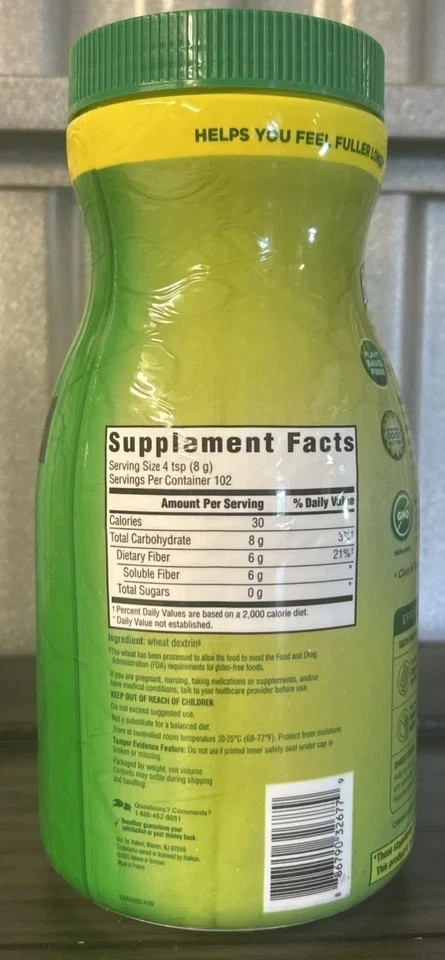 Benefiber Fiber Prebiotic Supplement Powder 410 Teaspoons 28.9 oz 3