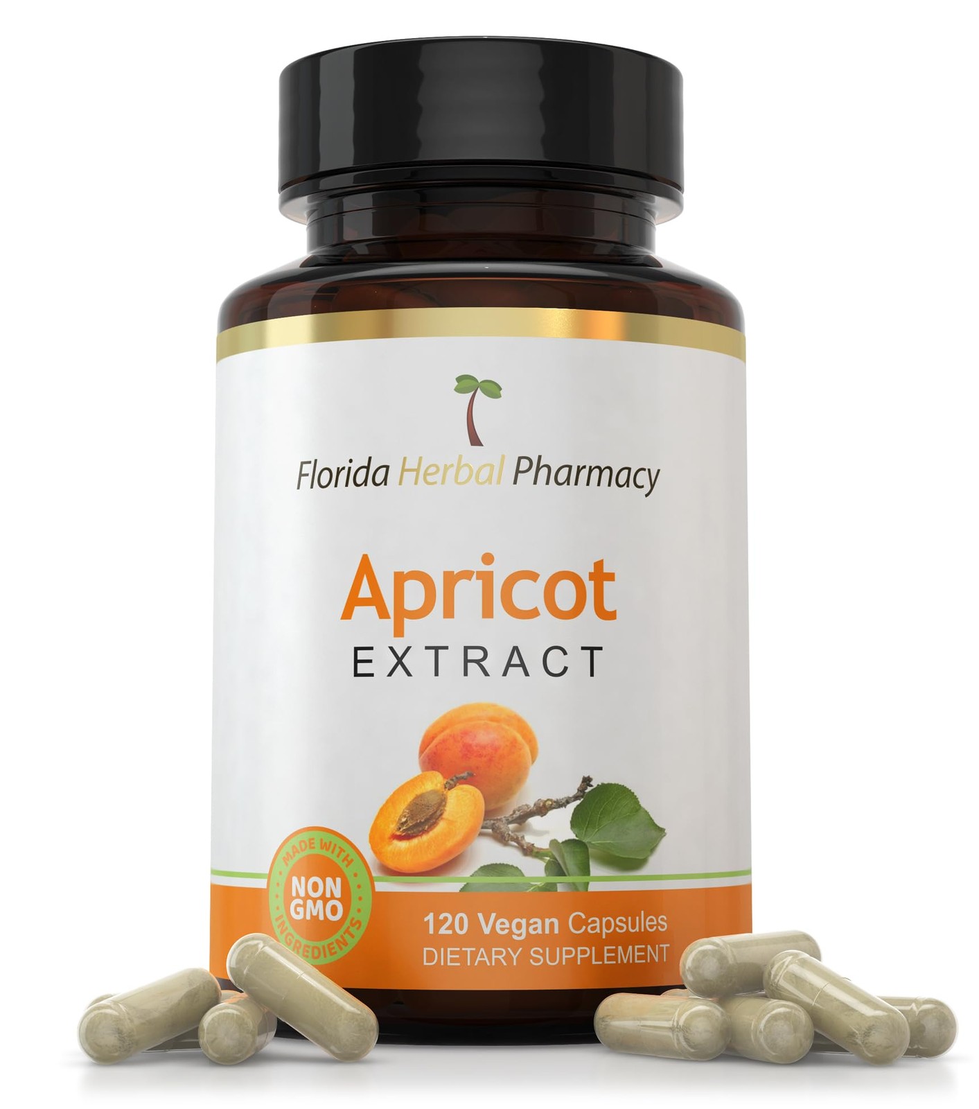 Florida Herbal Pharmacy Apricot Supplement Capsules 101 120 Capsules 500 mg p…