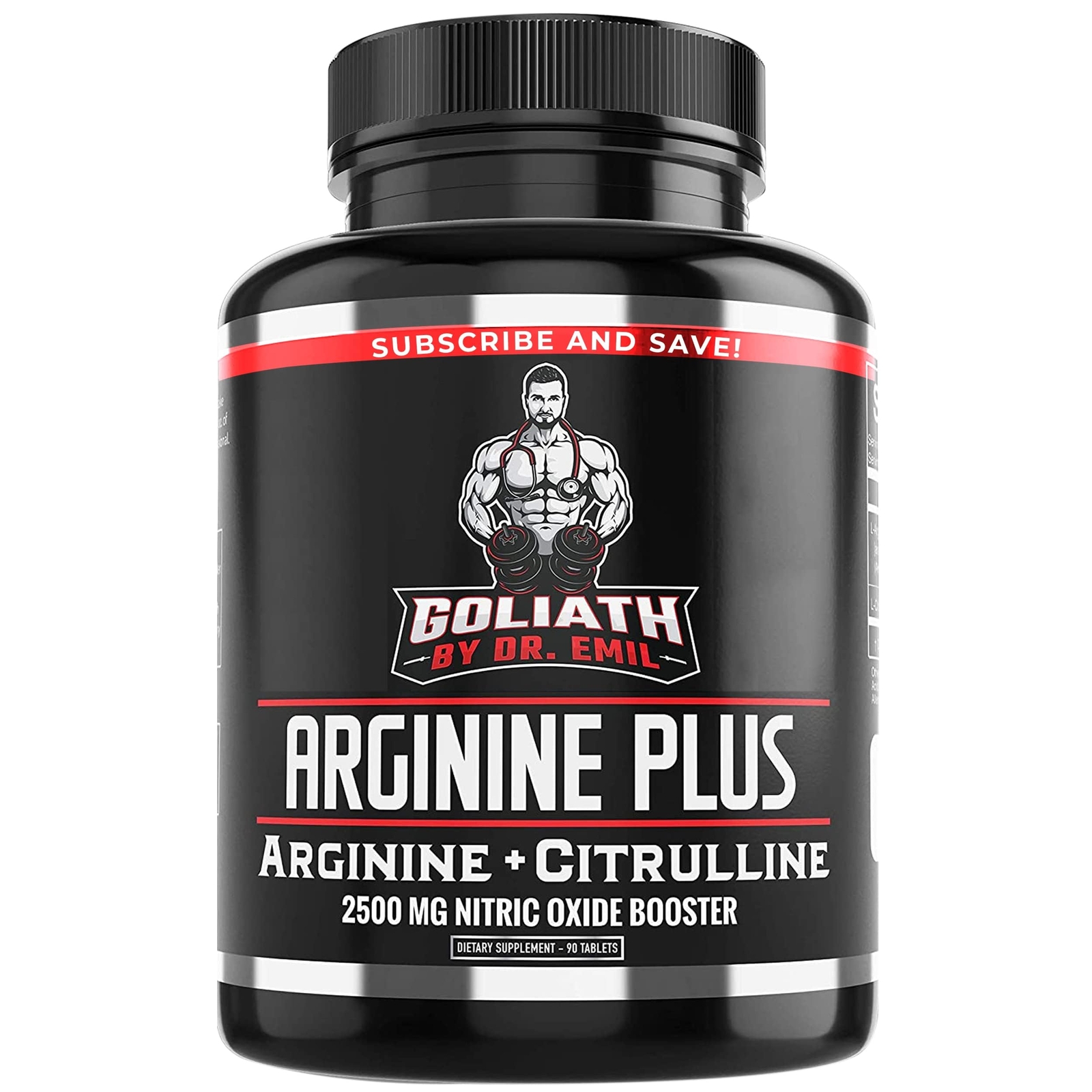 Dr. Emil’s ARGININE Plus – L Arginine + L Citrulline – 2500 MG High Dose NO B…