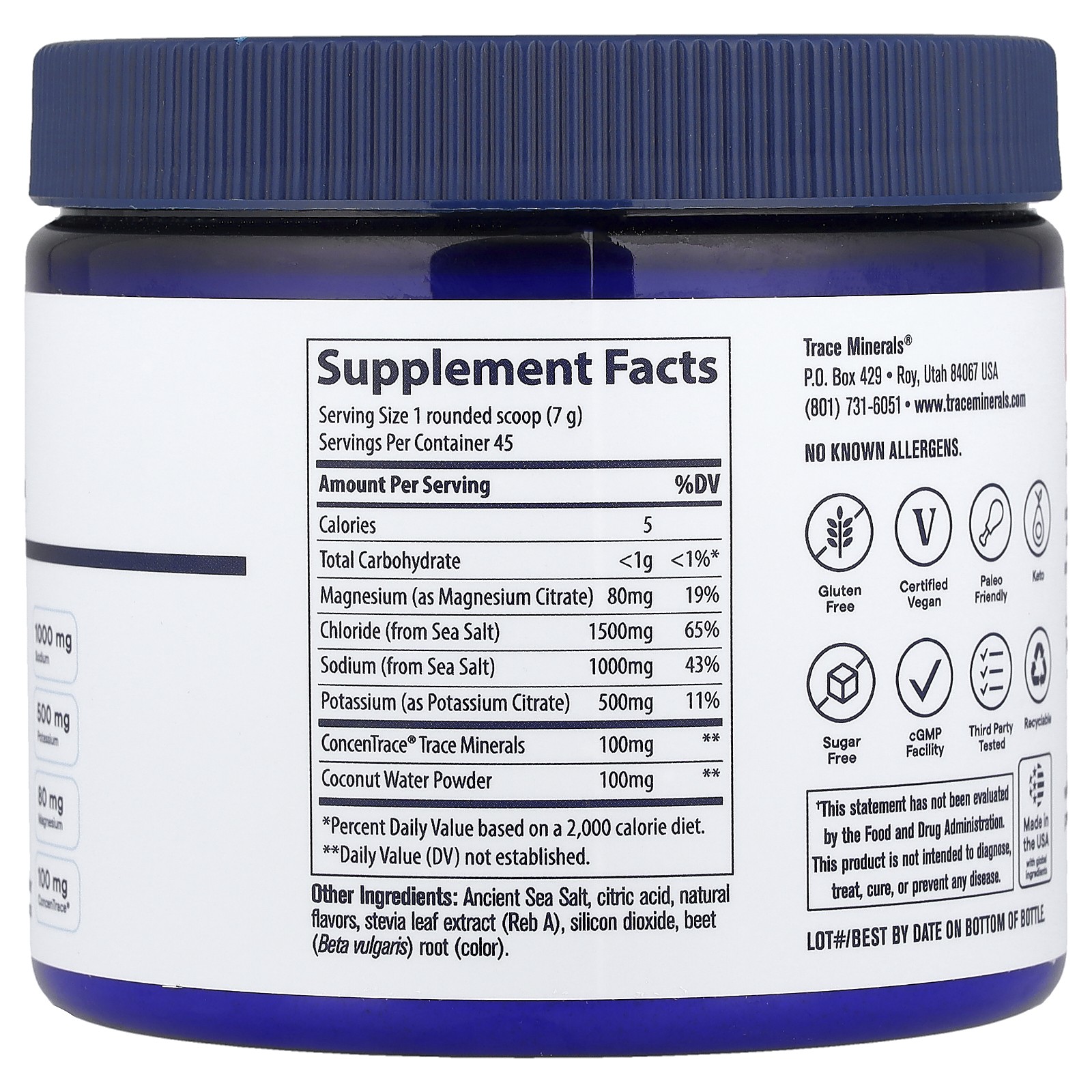 ZEROLyte Powder, Salty Berry Lemonade, 11.1 oz (315 g)