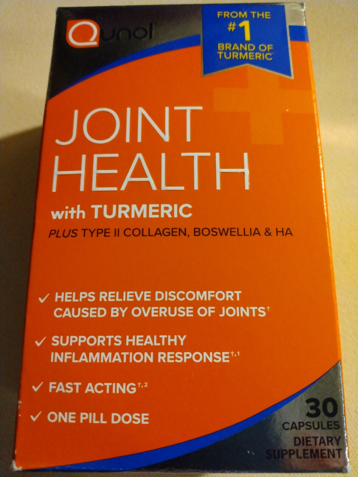 Qunol Joint Health With Turmeric Capsules, 30 CT Exp. 08/2025 For Joint Comfort