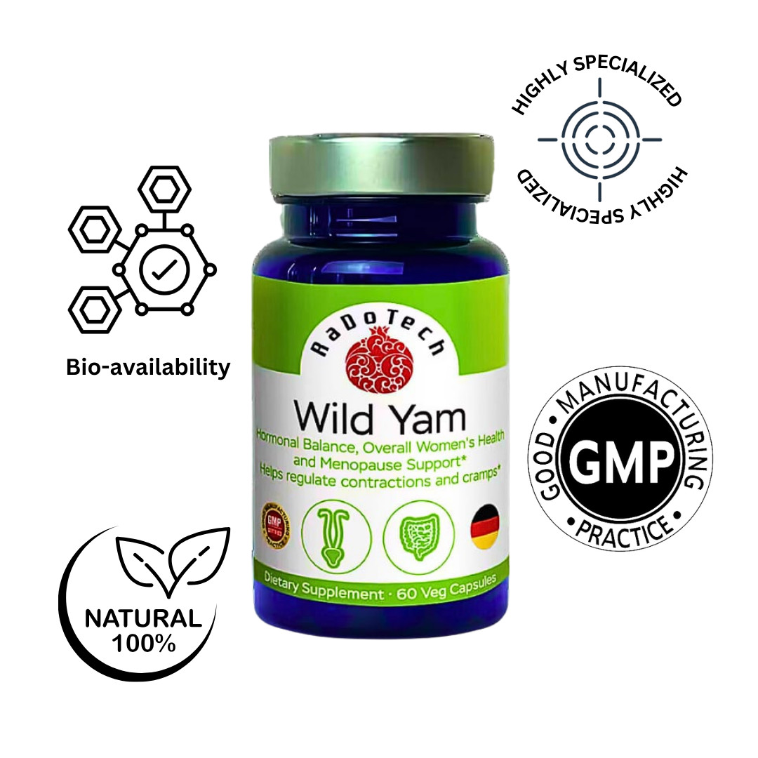 Wild Yam Supplements for Women Premenstrual Menopause Support Hormone Balance 60