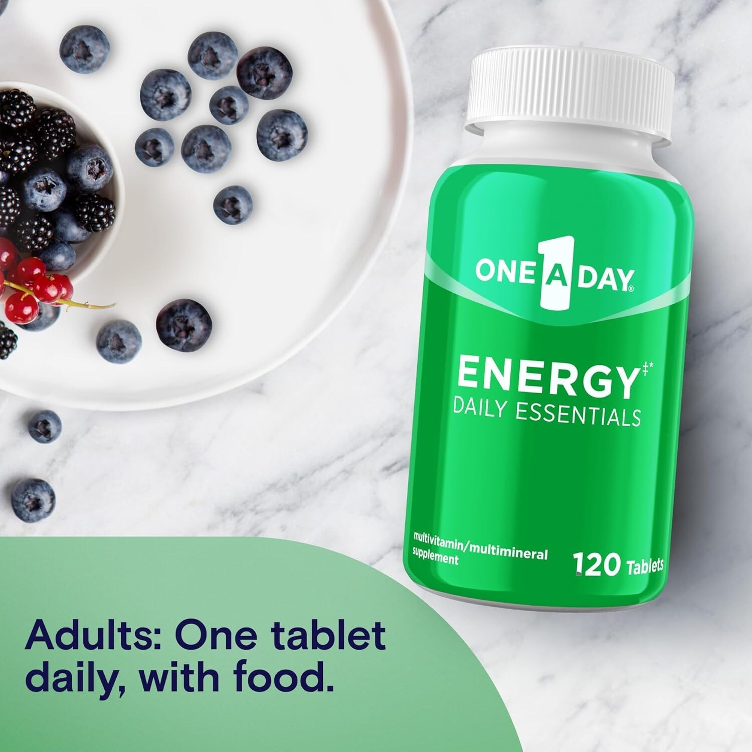 One A Day Energy Daily Essentials Multivitamin – 120 Counts (Pack of 1)