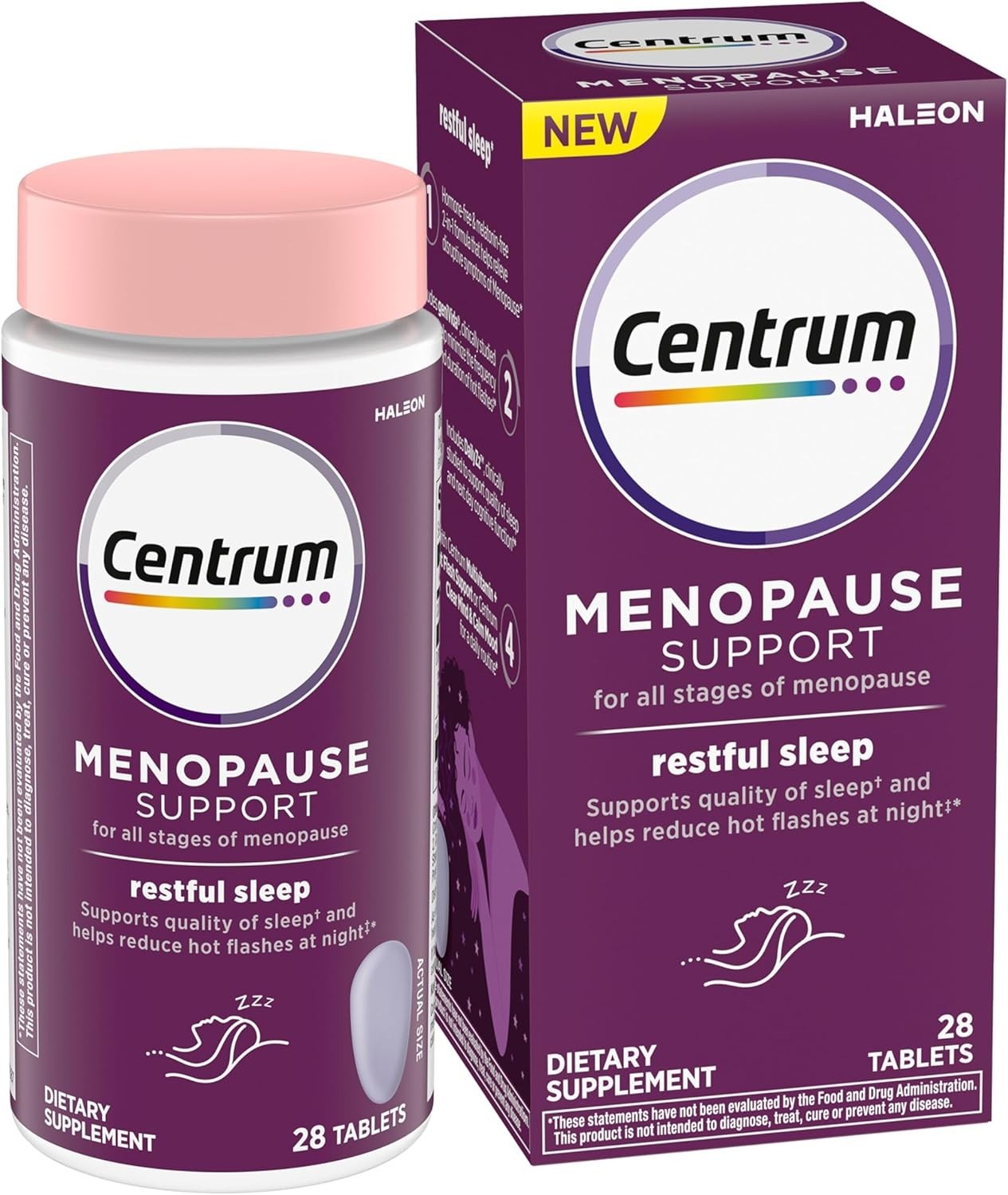 Pack 4 Centrum Menopause Support Sleep Supplement, 28 Tablets Each, 4/26