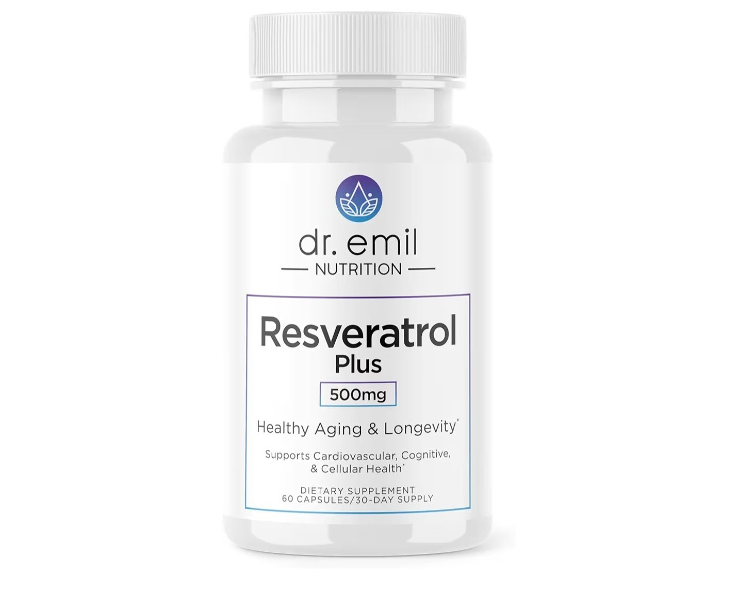 DR. EMIL NUTRITION Resveratrol SupplementHealthy Aging Supplement 500mg-60Capsul