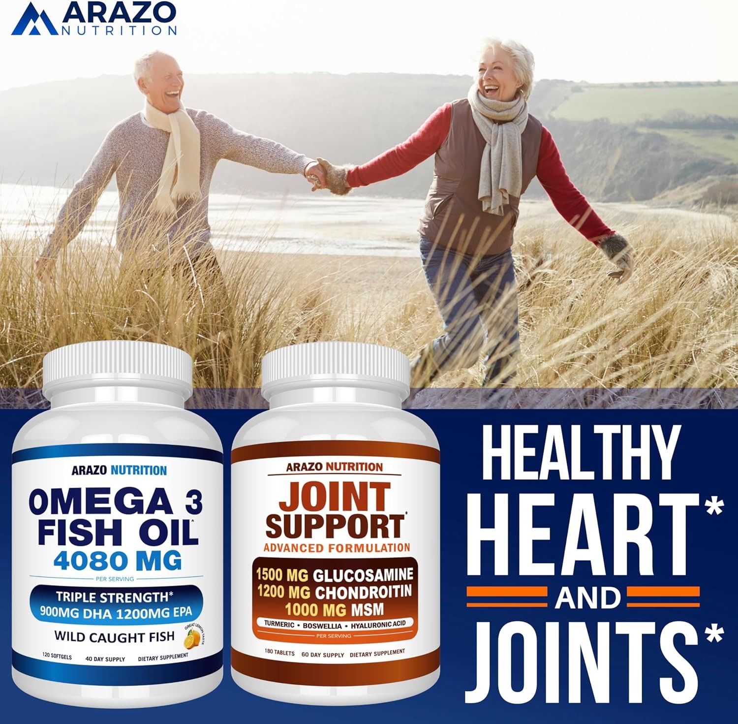 Arazo Nutrition Wild Caught Omega 3 Fish Oil – 120 Soft 120 Count (Pack of 1)