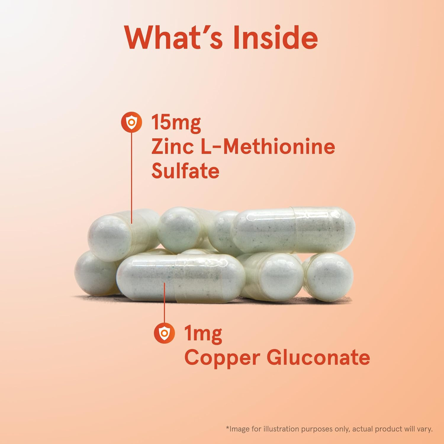 Zinc Balance 15 Mg – 100 Servings (Veggie Caps) – Includes Coppe