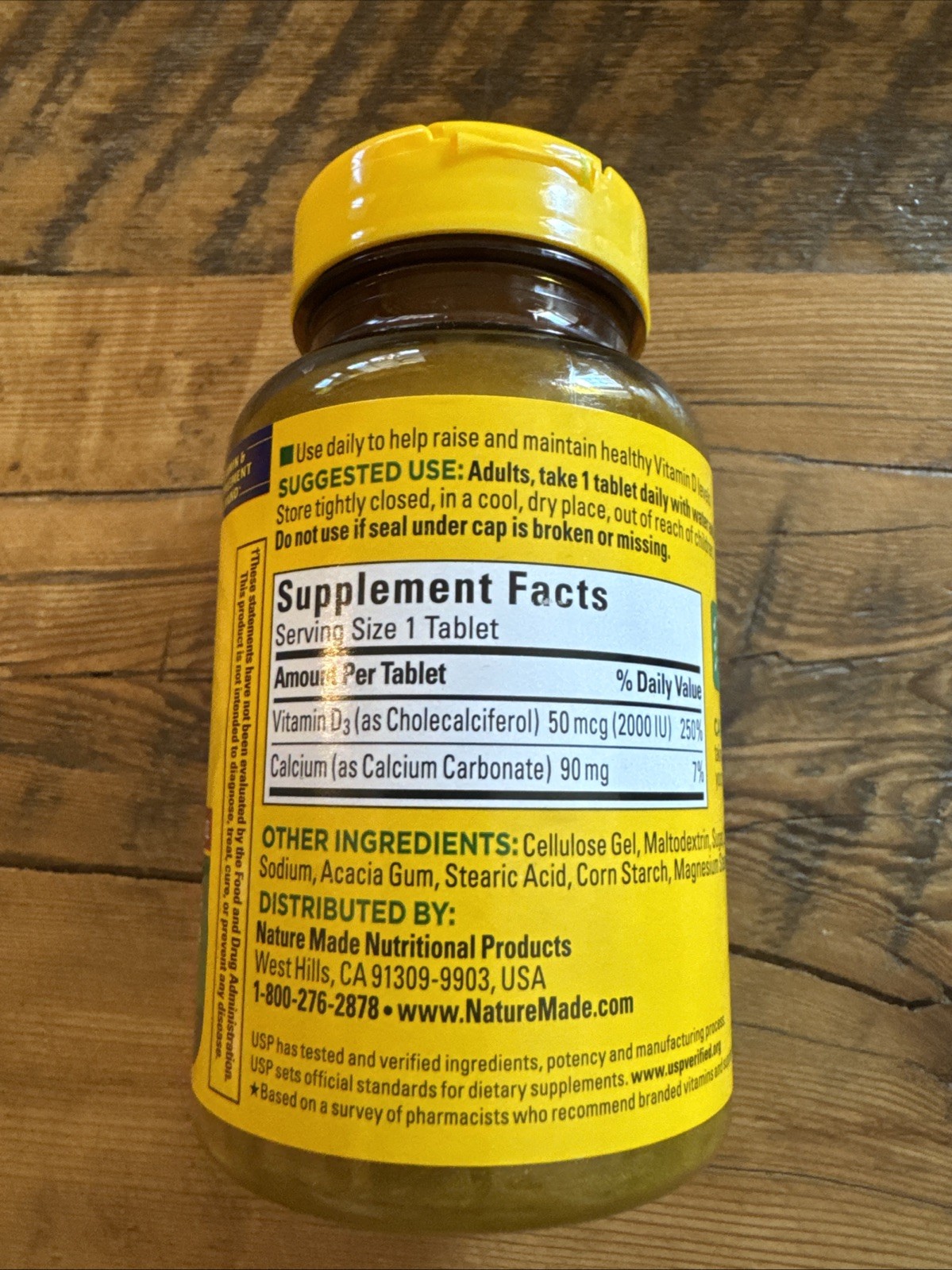 Nature Made D3 2000 IU Supplement – 220 Tablets – Exp 9/2026