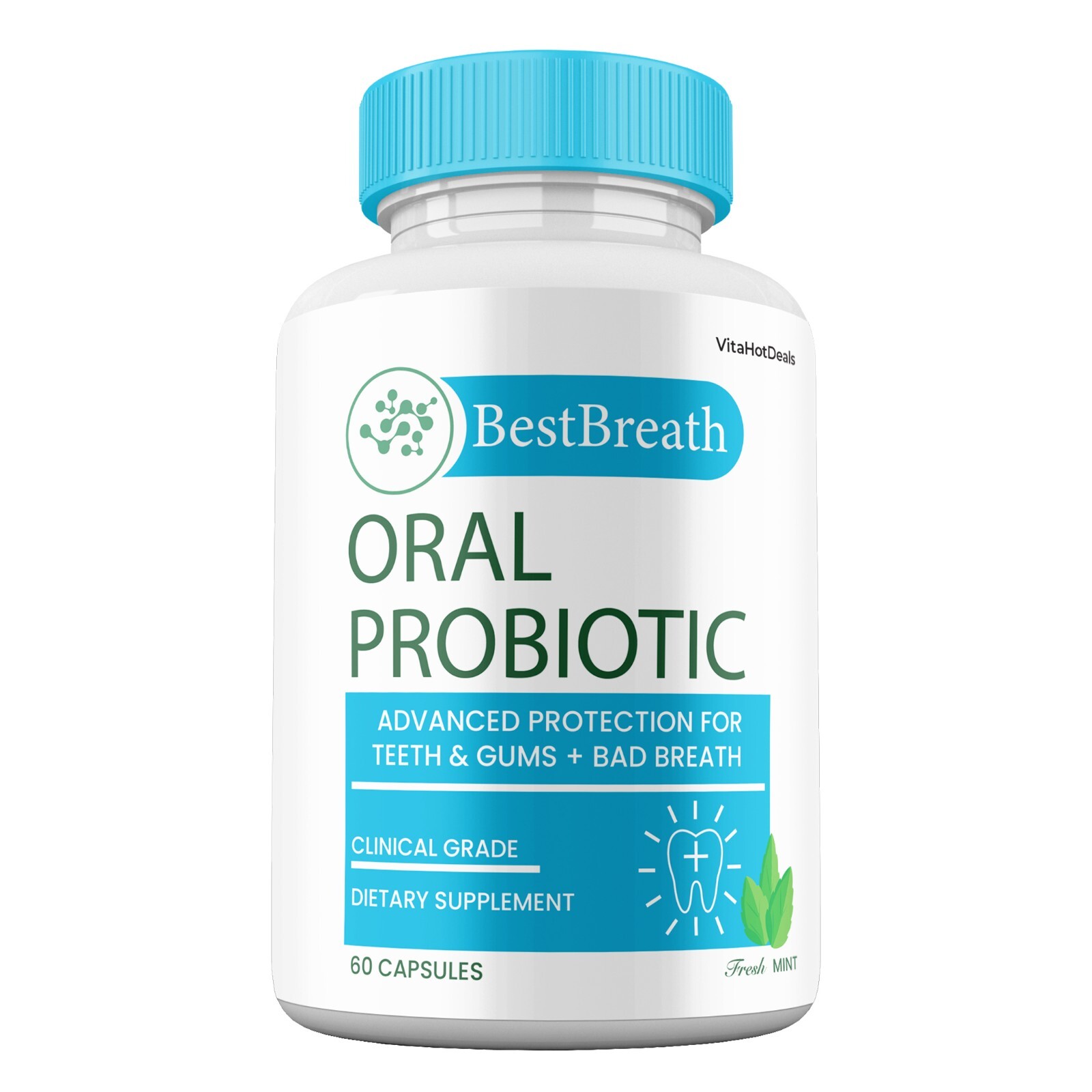 Best Breath for Gums & Teeth Probiotics, BestBreath Oral Supplement (5 Pack)