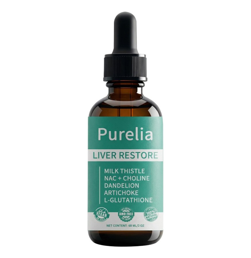 60ml 1-3 Bottles Purelia Liver Restore Drops Milk Thistle Optional Shipping US