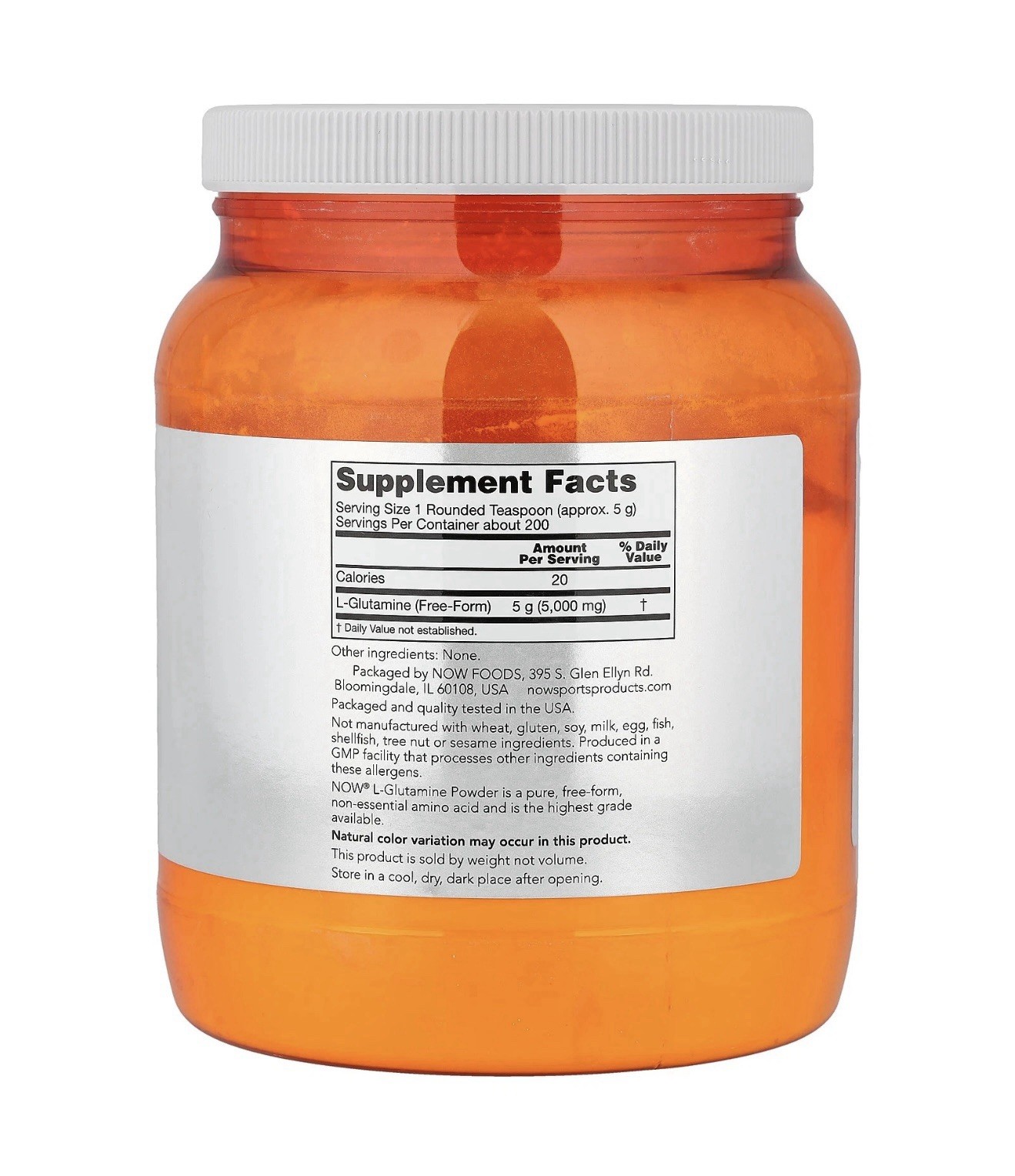 L-Glutamine Powder 2.2lbs. Now Foods Amino Acids Exp. 11/28 New FAST SHIPPING