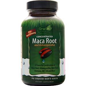 Irwin Naturals Maca Root and Ashwagandha 75 sgels
