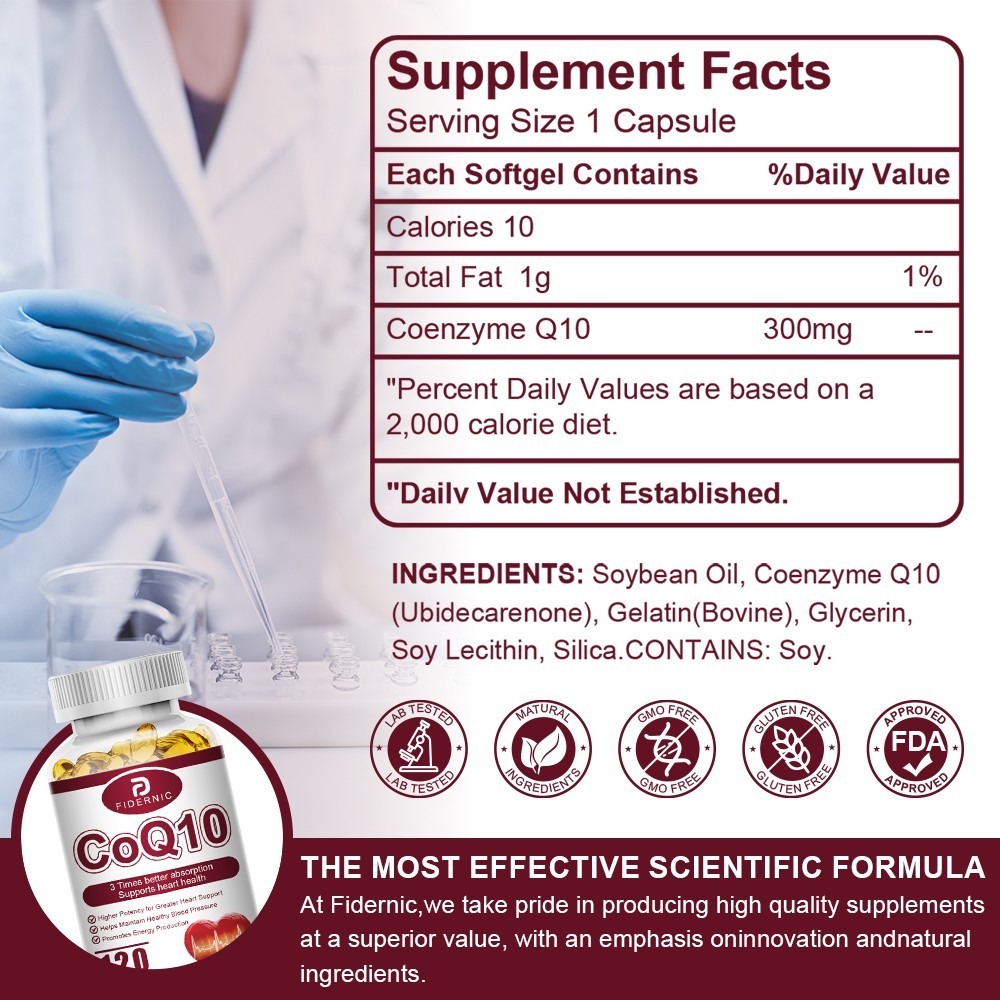 High Absorption CoQ10 Supplement , Maintain Healthy Blood Pressure，240 capsules