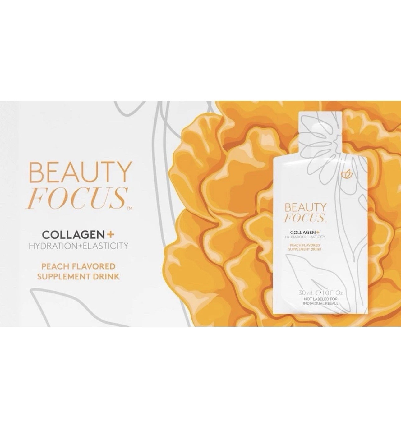 Nu Skin Beauty Focus Collagen+ Peach & Nu Biome Caffeine FREE | 5 Days | Nuskin