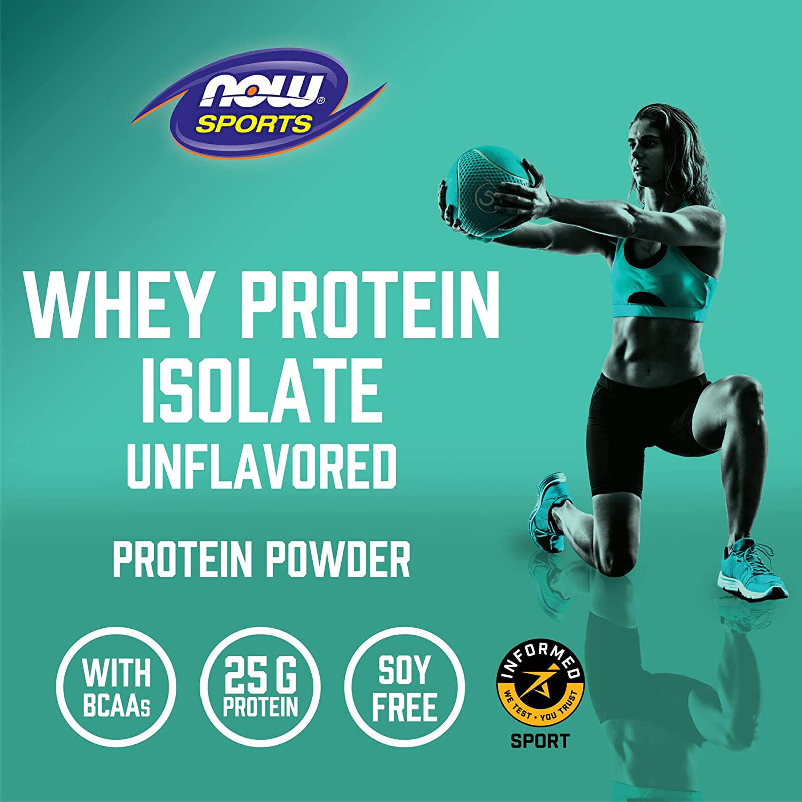 NOW FOODS Whey Protein Isolate Unflavored Powder 5 lbs.