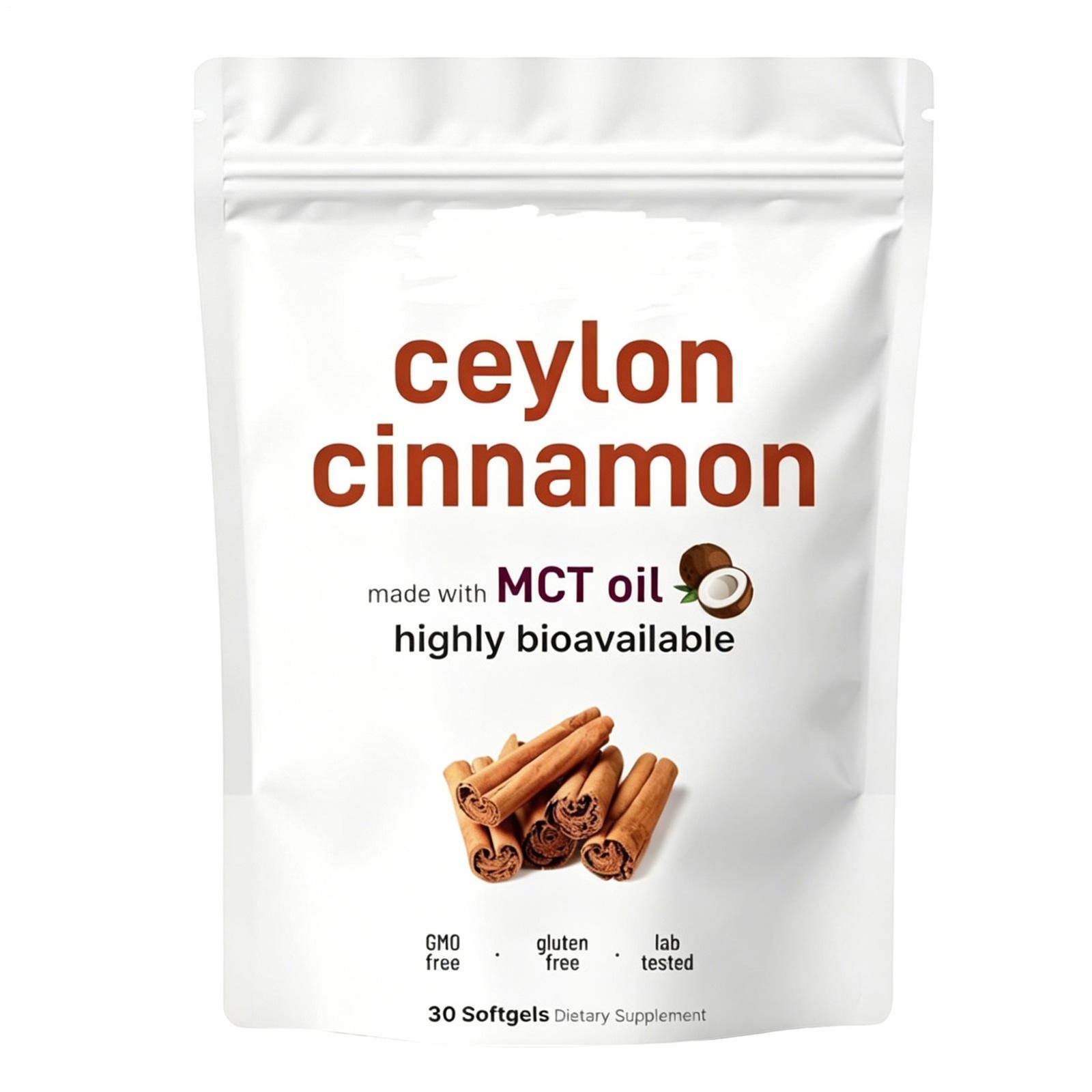 Ceylon Cinnamon 7,200Mg Equivalent 300 Softgels features MCT Oil Highly Bioavail