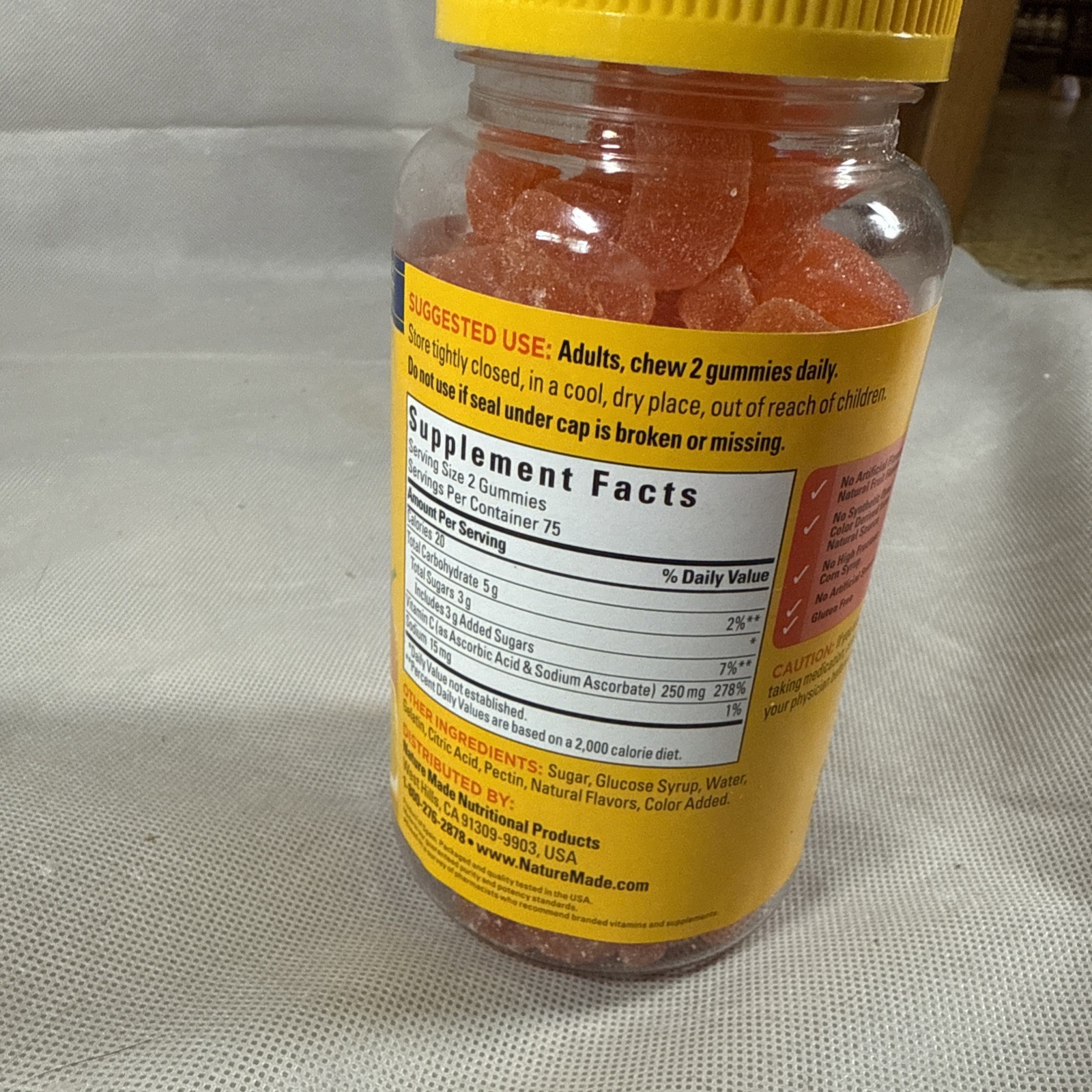 Nature Made Vitamin C 250mg Gummies, 150ct, EXP: OCTOBER 2026 V1