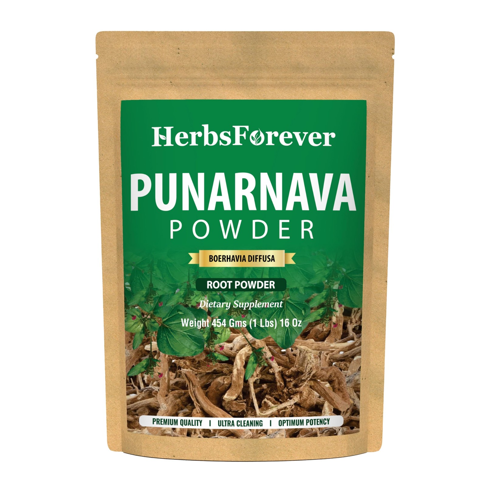 Herbsforever Punarnavaboerhaavia Diffusa Root Powder-Liver Kidney Uti Reduce