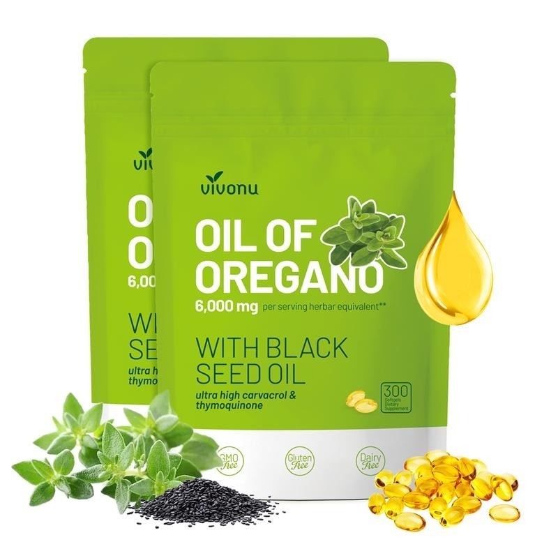 Oil of Oregano Seed Black with Oil 300 Capsules | Natural Antioxidants | Nutriti