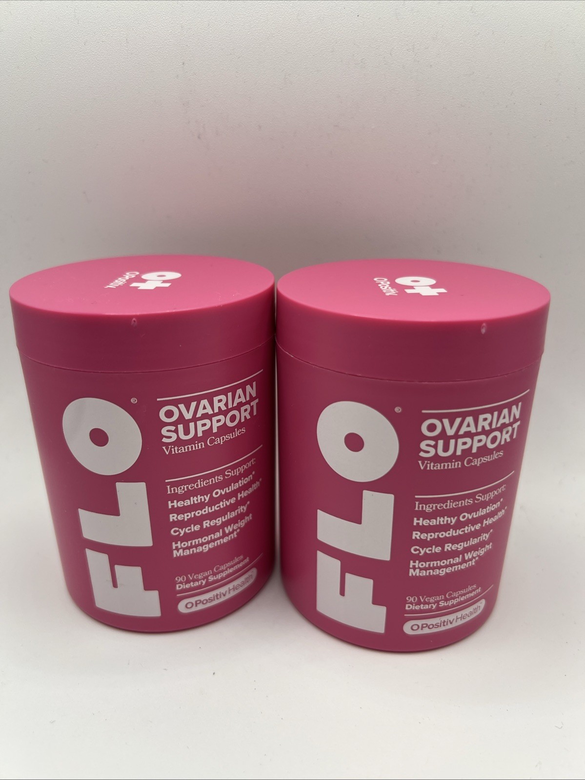 FLO Ovarian Support Vitamin 90 Vegan Caps Hormone Balance Ex: 06/2026 (2 Pack)
