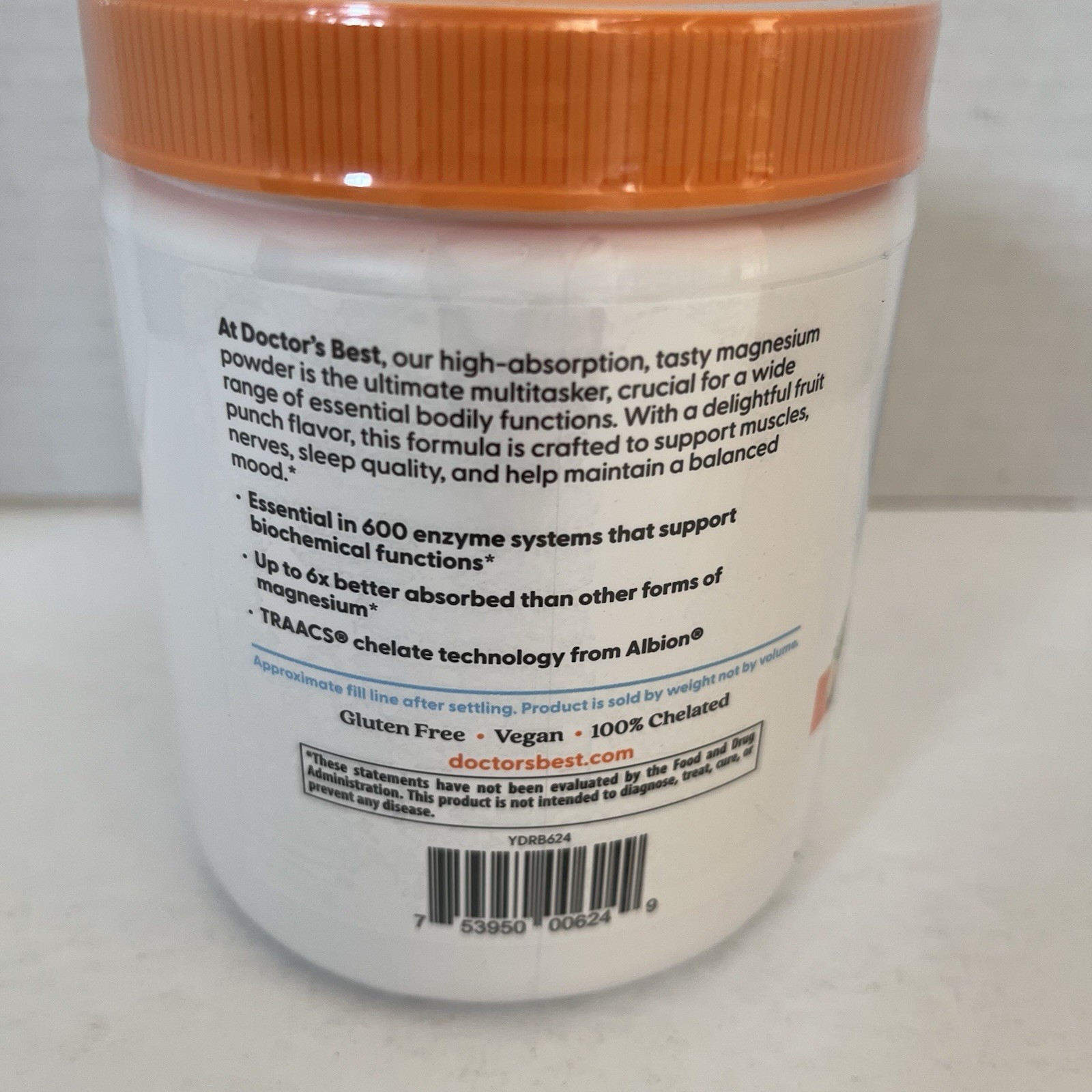 Doctors Best High Absorption Magnesium Powder Fruit Punch 12.1 oz 43 Servings