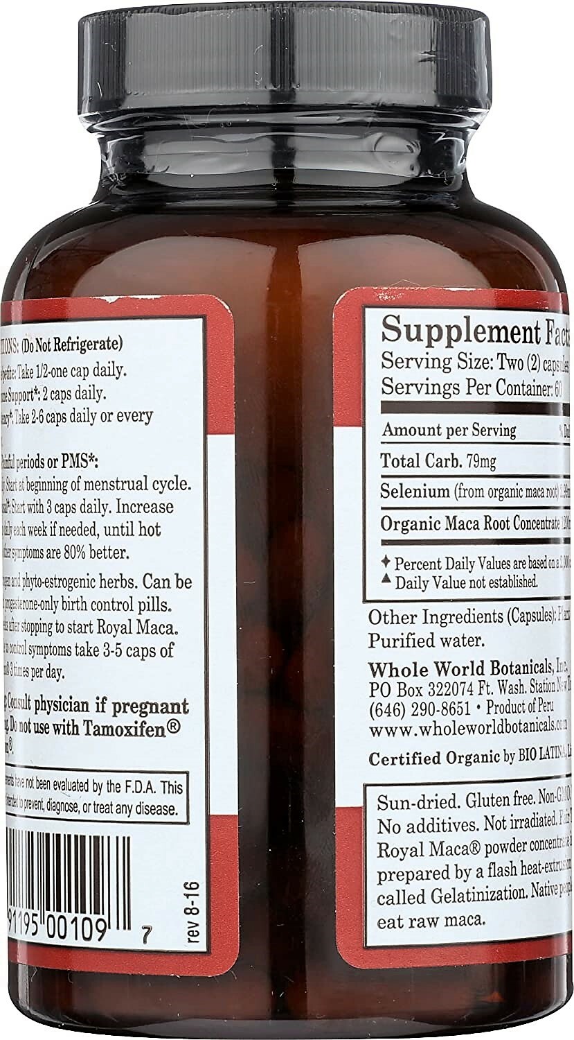 Whole World Botanicals Royal Maca Vitality 120 Caps