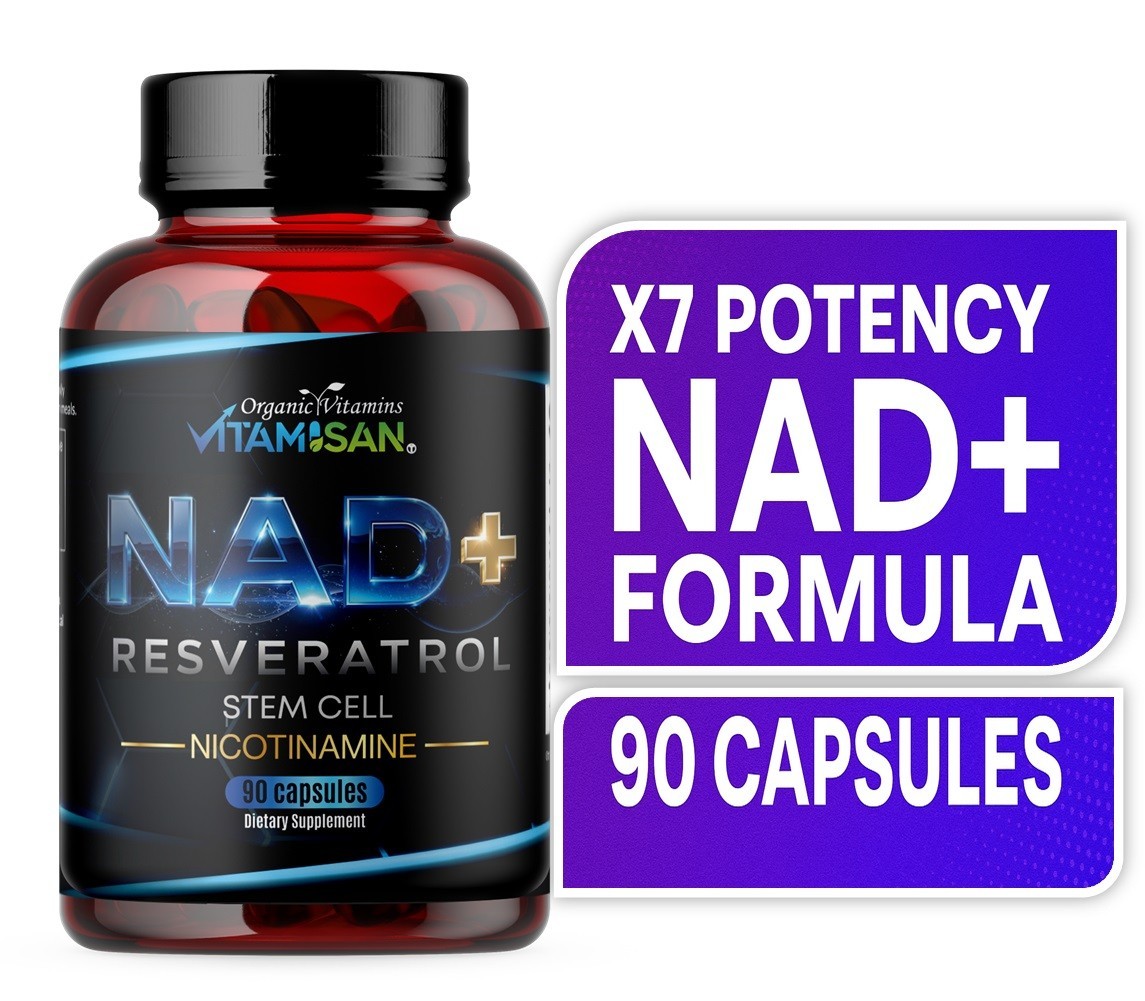 NAD+ Supplement for Anti-Aging Energy Focus & Nicotinamide Riboside Resveratrol