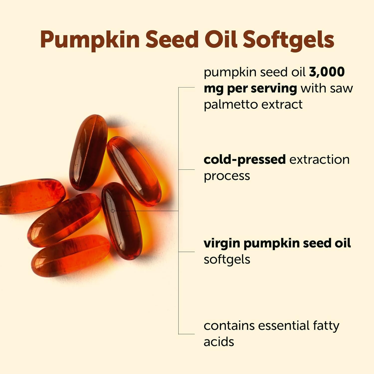 Micro Ingredients Pumpkin Seed Oil with Saw Palmetto,300 Softgels | Cold Pr
