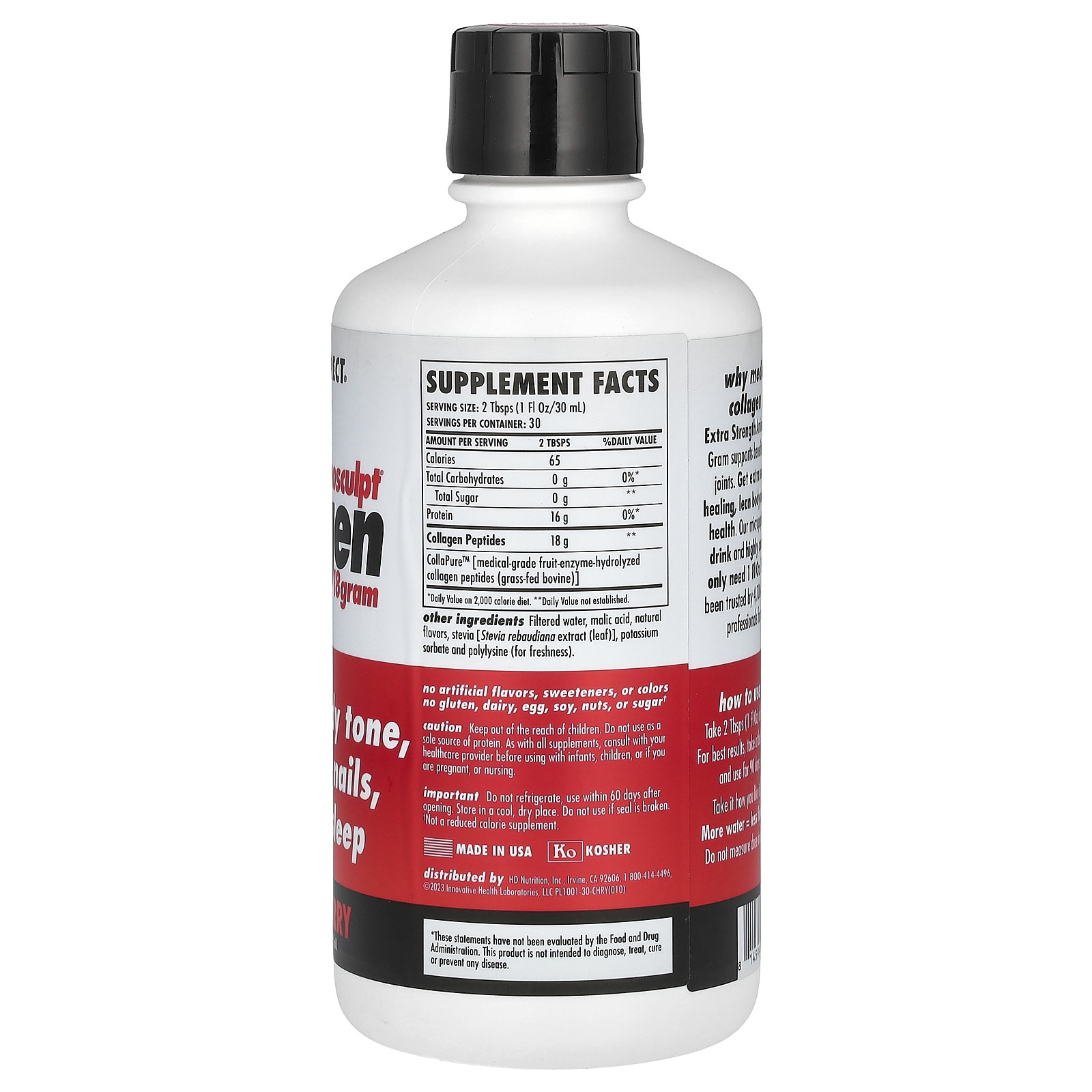 AminoSculpt® Collagen Micropeptides, Tart Cherry, 30 fl oz (887 ml)