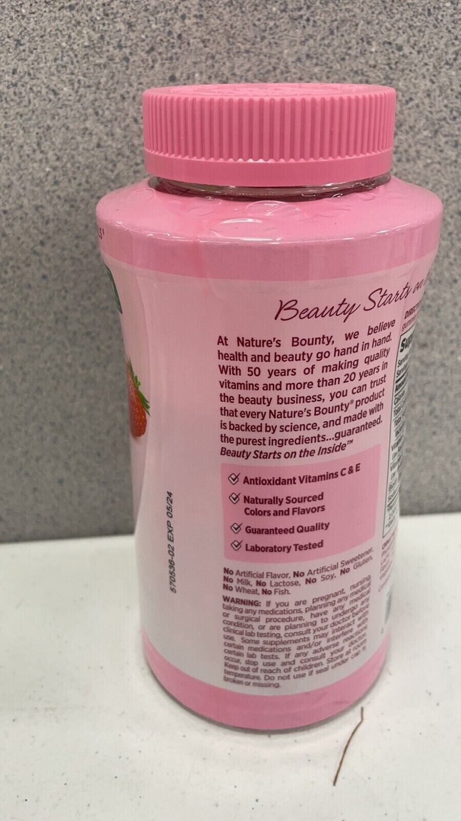 Nature’s Bounty Hair, Skin & Nails Vitamins With Biotin – 230 Strawberry Gummies
