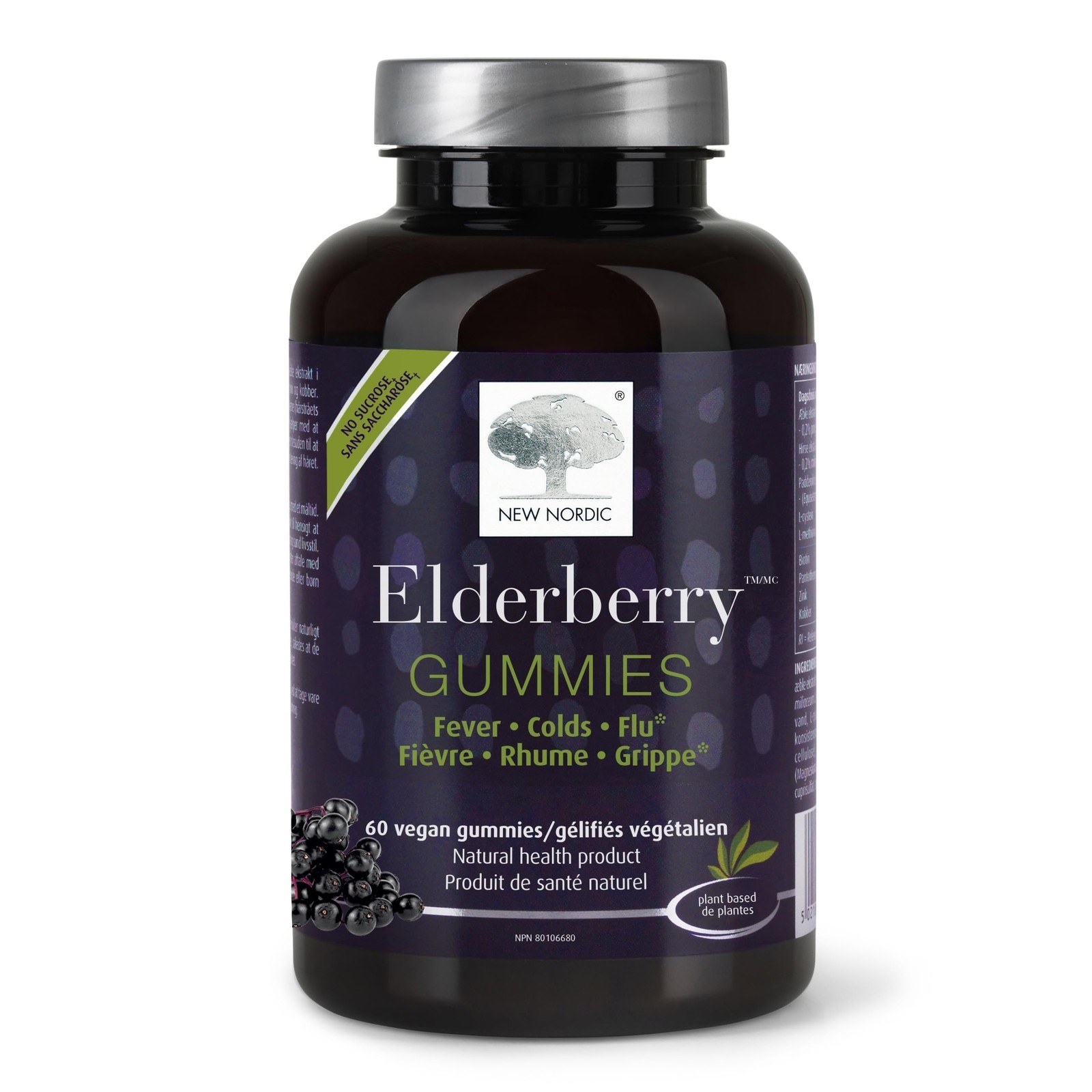 NEW NORDIC Elderberry Vegan Gummies, Sugar Free Chewable Immune Support with …