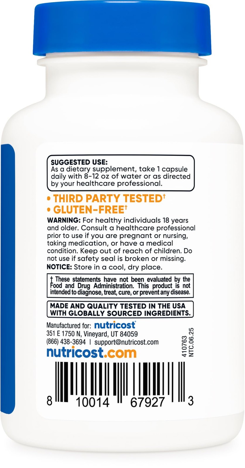 Nutricost KSM-66 Ashwagandha Root Extract (600mg) 60 60 Count (Pack of 1)