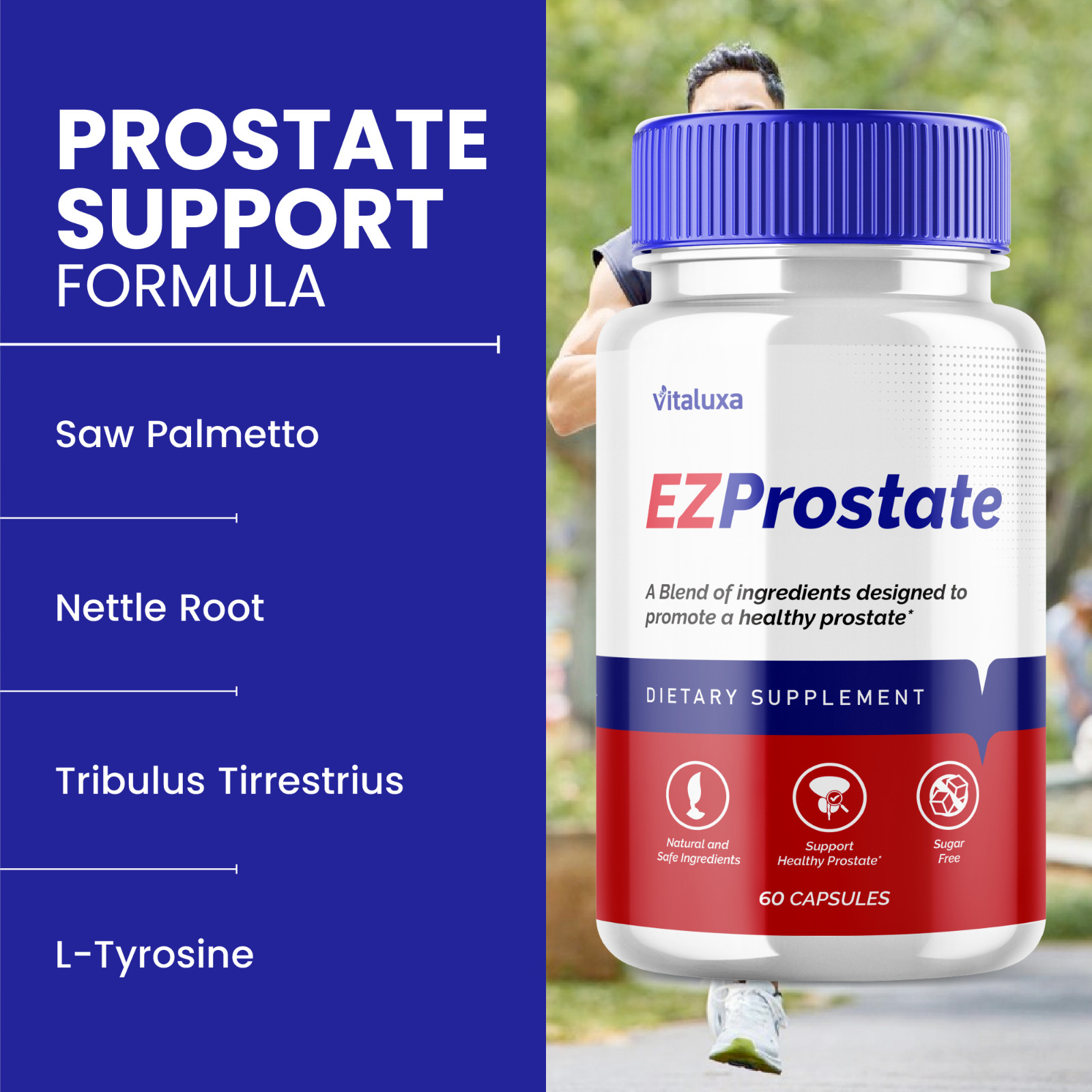 (2 Pack) EZ Prostate Capsules Easy Prostate Advanced Formula Pill (120 Capsules)
