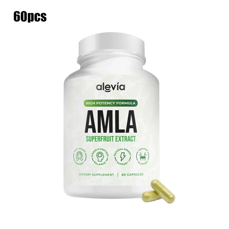 Organic Amla Capsules 1000mg – Indian Gooseberry Amla Fruit Supplement 60 Pieces