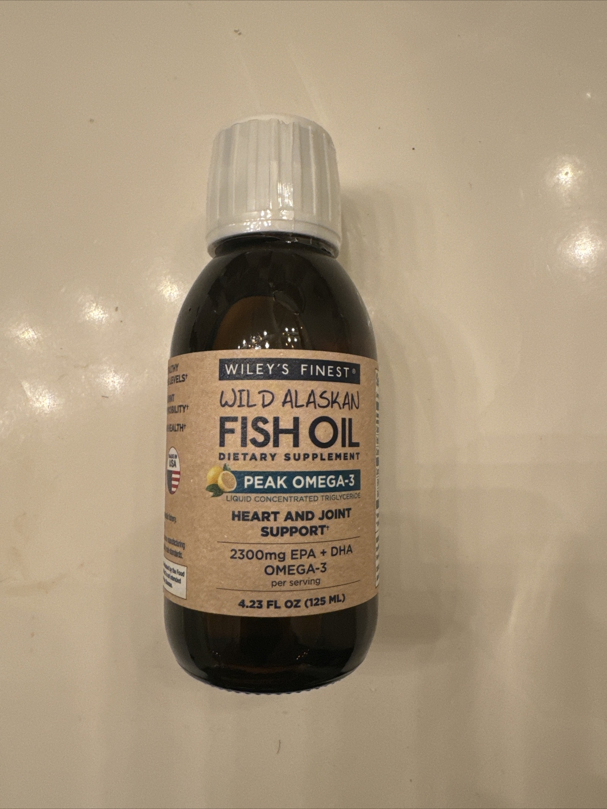 Wild Alaskan Fish Oil, Peak Omega-3, Natural Lemon, 2,300 mg, 4.23 fl oz (125