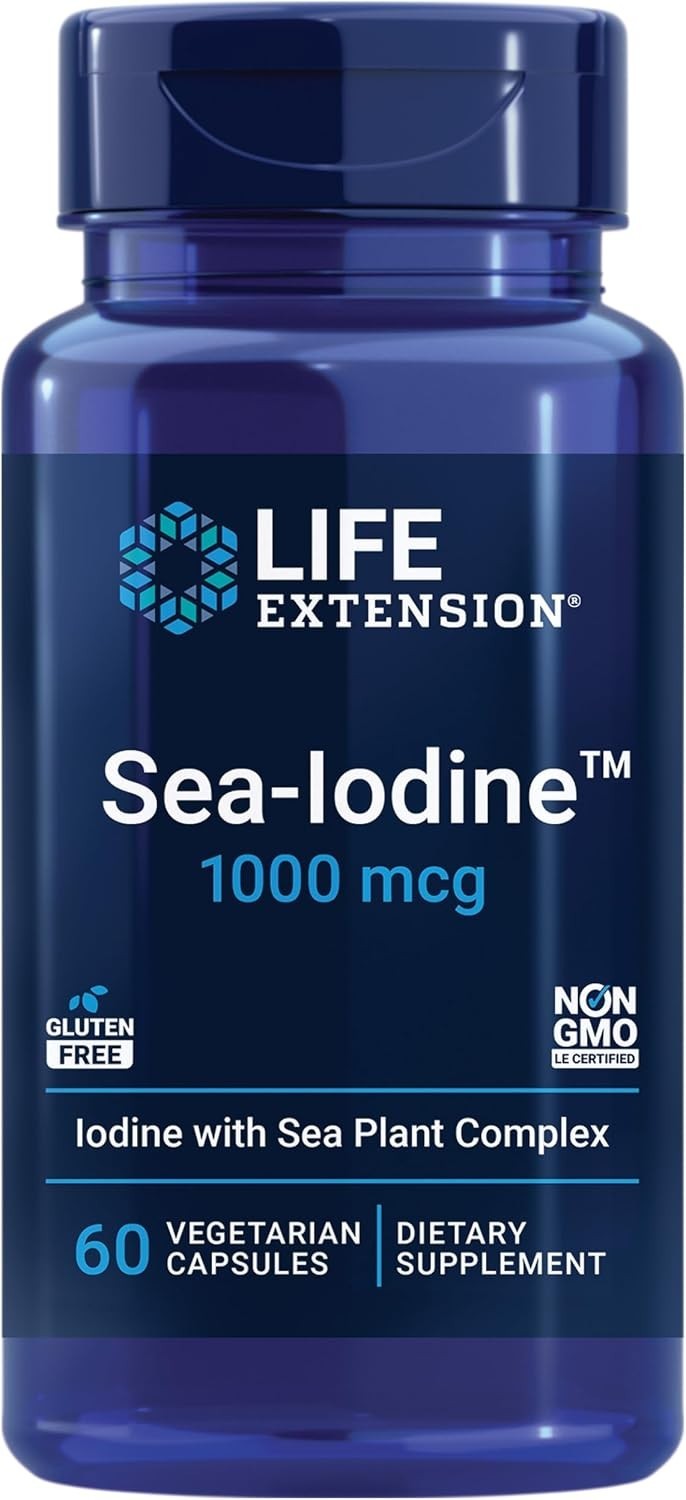 Life Extension Sea-Iodine™, kelp and bladderwrack-derived Iodine – 60 Capsules
