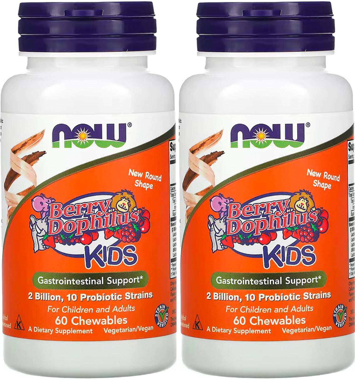 NOW Foods BerryDophilus, 60 Count (Pack of 2)