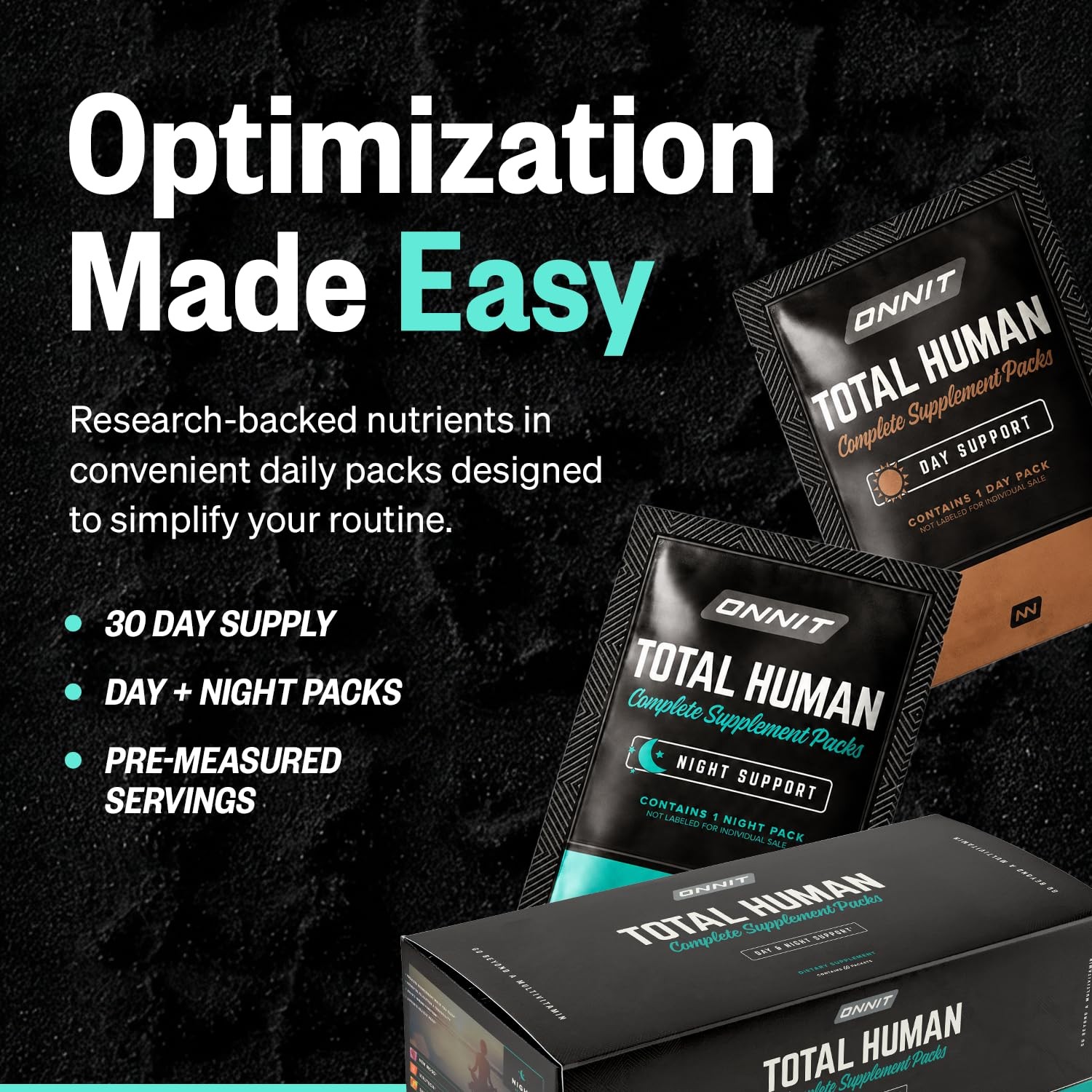 Multivitamin Capsule Packs Total Human Daily Vitamin 30 Day Supply 60 Pack ONNIT