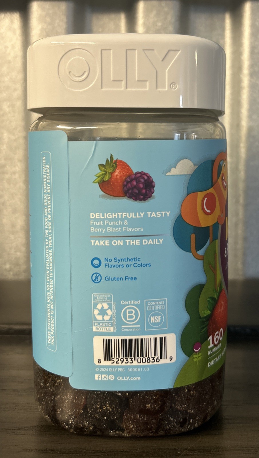 Olly Kids Multi Probiotic Yum Berry Punch 160 Gummies Exp 5/2027