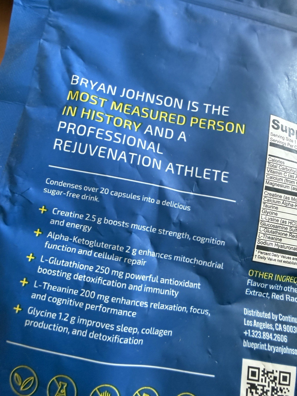 Blueprint Bryan Johnson Longevity Mix – Muscle Builder & Recovery 1-LB Exp: 3/27