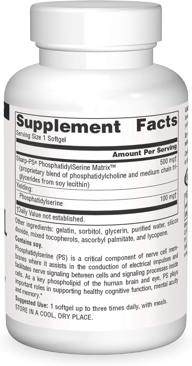 Phosphatidyl Serine Matrix 500mg – 60 Softgels