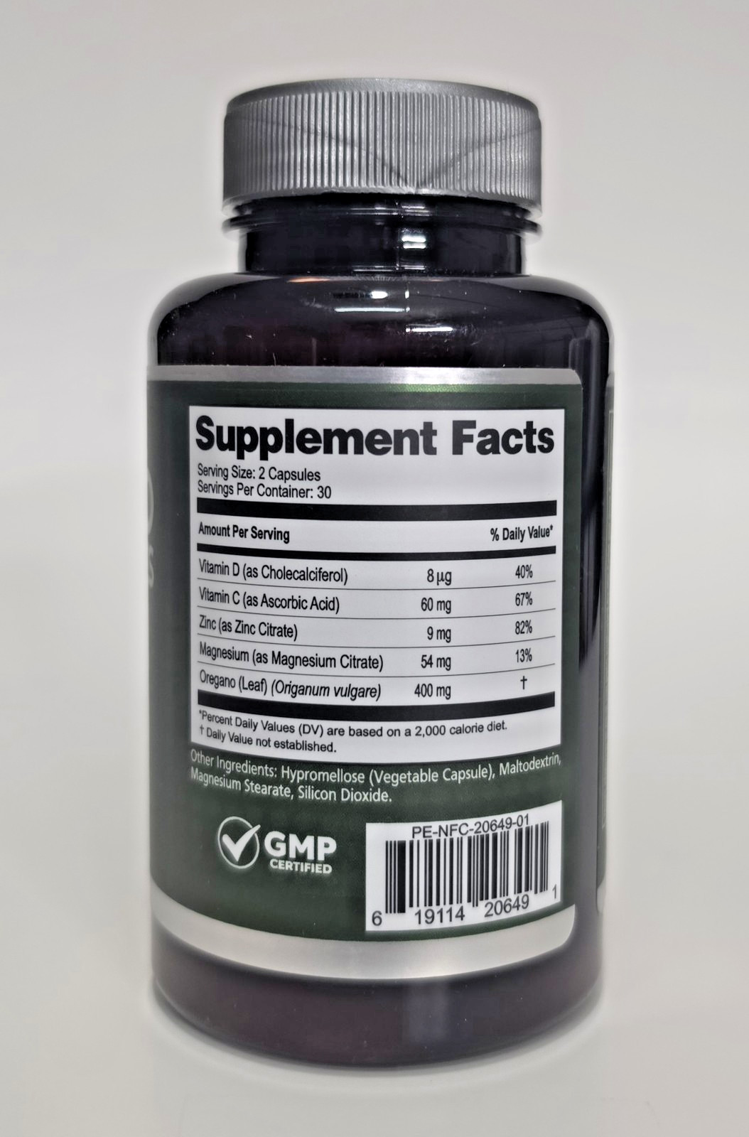 Oregano Oil Capsules (60 Vegan Capsules) Hoja de Oregano Leaf 400mg each